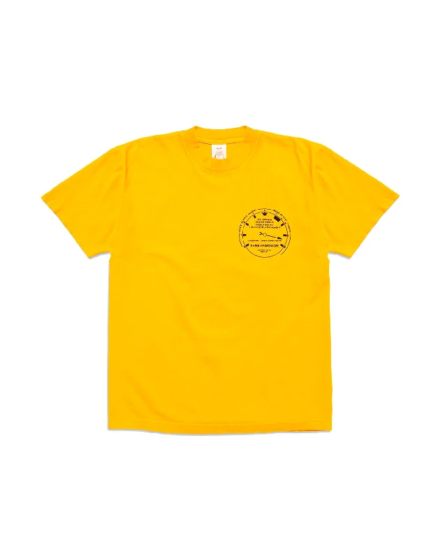 Delivery Pile T-Shirt - Yellow-- Mesh Blend Leather Blend Suede Blend