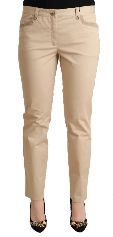 Dolce & Gabbana Elegant Beige Cotton Stretch Skinny Women's Pants Soft Stretch Pants Dolce & Gabbana Elegant Beige Cotton Stretch Skinny Women's Pants Soft Stretch Pants