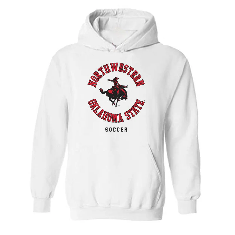 NWOSU - NCAA Women's Soccer : Amaia Stephens - Classic Shersey Hooded Sweatshirt Hoodie with Hem Patch Decorative Personalized NWOSU - NCAA Women's Soccer : Amaia Stephens - Classic Shersey Hooded Sweatshirt Hoodie with Hem Patch Decorative Personalized