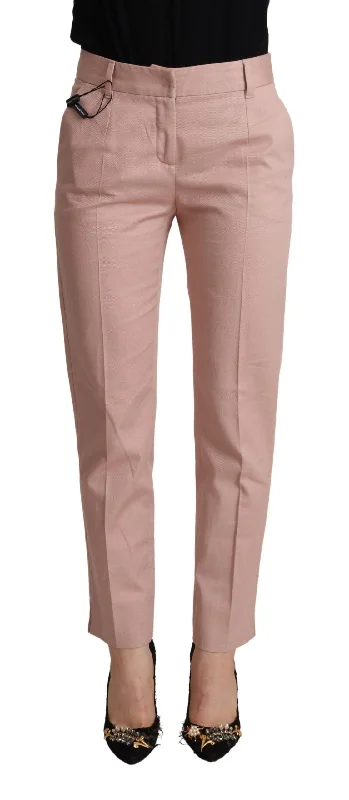 Dolce & Gabbana Elegant Pink Tapered Pants for Sophisticated Women's Style Relaxed High-Waist Trousers Dolce & Gabbana Elegant Pink Tapered Pants for Sophisticated Women's Style Relaxed High-Waist Trousers