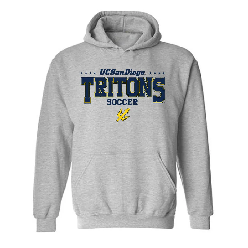 UCSD - NCAA Women's Soccer : Ginny Fronk - Classic Fashion Shersey Hooded Sweatshirt Hoodie with Pastel Soft Subtle
