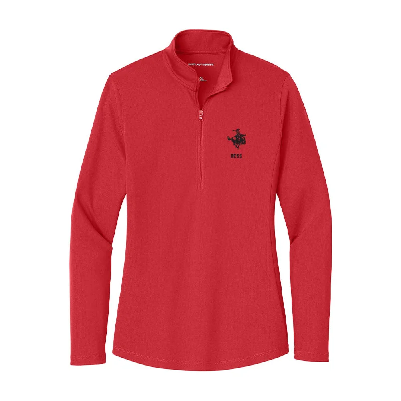 NWOSU - NCAA Women's Cross Country : Jamaira Ross - Women's Lightweight Quarter Zip Jacket Tiered Jacket Buttoned Jacket Zippered Jacket NWOSU - NCAA Women's Cross Country : Jamaira Ross - Women's Lightweight Quarter Zip Jacket Tiered Jacket Buttoned Jacket Zippered Jacket