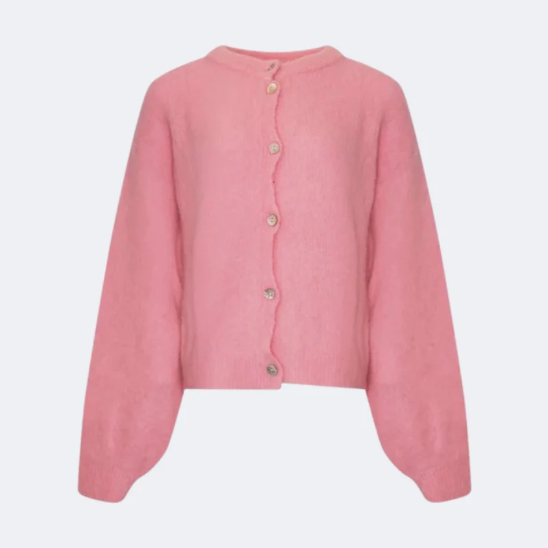 Noella Kae Knit Cardigan Blush Toggled Drawstring Belted