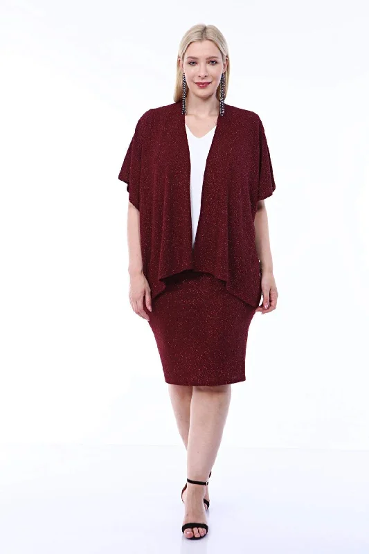 Plus Size Silvery Evening Dress Skirt Claret Red Jacket 2 Piece Suit 91-0615 Hooded Jacket Caped Jacket Shawl Collar Jacket Plus Size Silvery Evening Dress Skirt Claret Red Jacket 2 Piece Suit 91-0615 Hooded Jacket Caped Jacket Shawl Collar Jacket