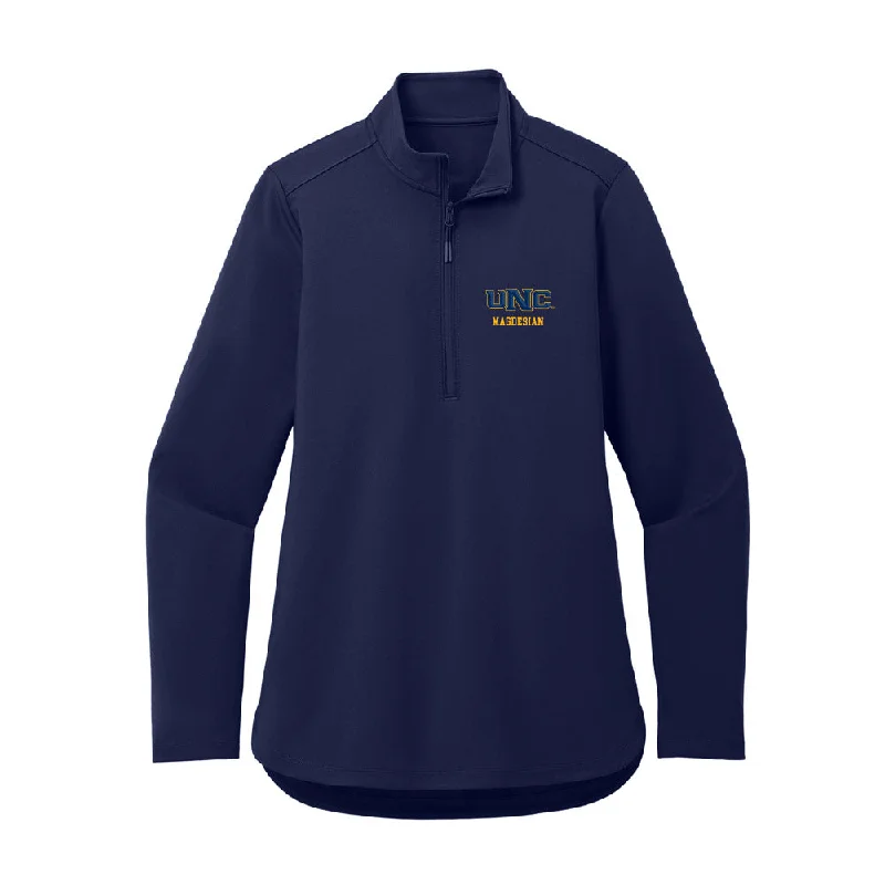 UNCO - NCAA Women's Cross Country : Ania Magdesian - Women's Premium Quarter Zip Jacket Front Pockets Side Pockets Patch Pockets UNCO - NCAA Women's Cross Country : Ania Magdesian - Women's Premium Quarter Zip Jacket Front Pockets Side Pockets Patch Pockets